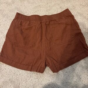 Old Navy Brown High Waist Linen Shorts